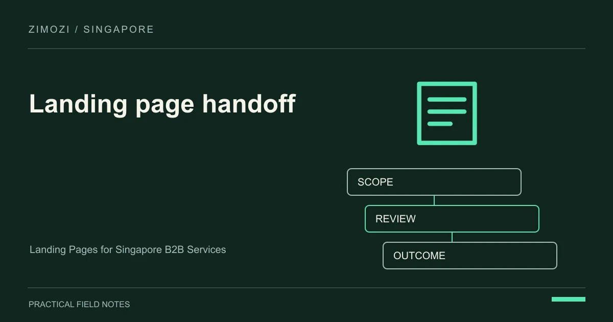 Landing Pages for Singapore B2B Services: From Enquiry to Qualified Brief