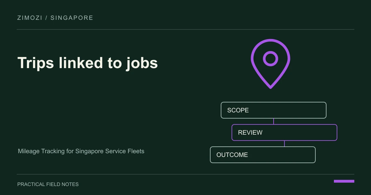 Mileage Tracking for Singapore Service Fleets: Connect Trips to Jobs