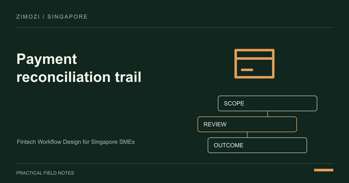 Fintech Workflow Design for Singapore SMEs: Make Reconciliation Explainable