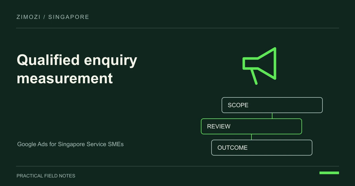 Google Ads for Singapore Service SMEs: Measure the Enquiry You Can Fulfil