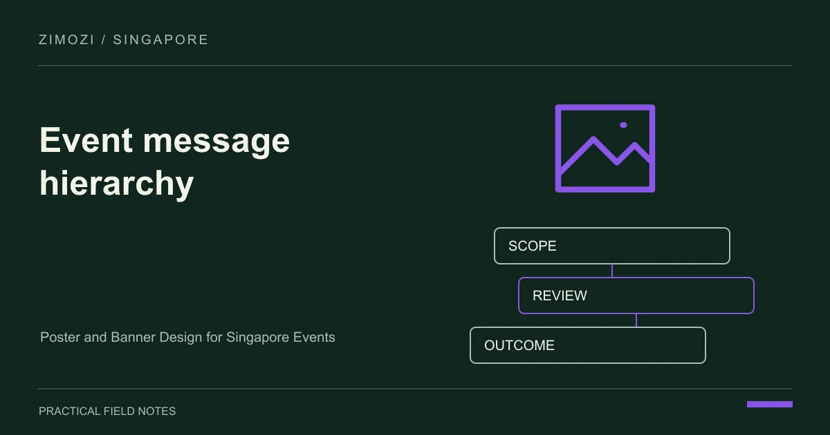 Poster and Banner Design for Singapore Events: Make the Next Action Clear