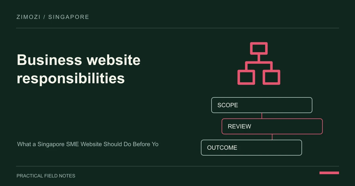 What a Singapore SME Website Should Do Before You Redesign It