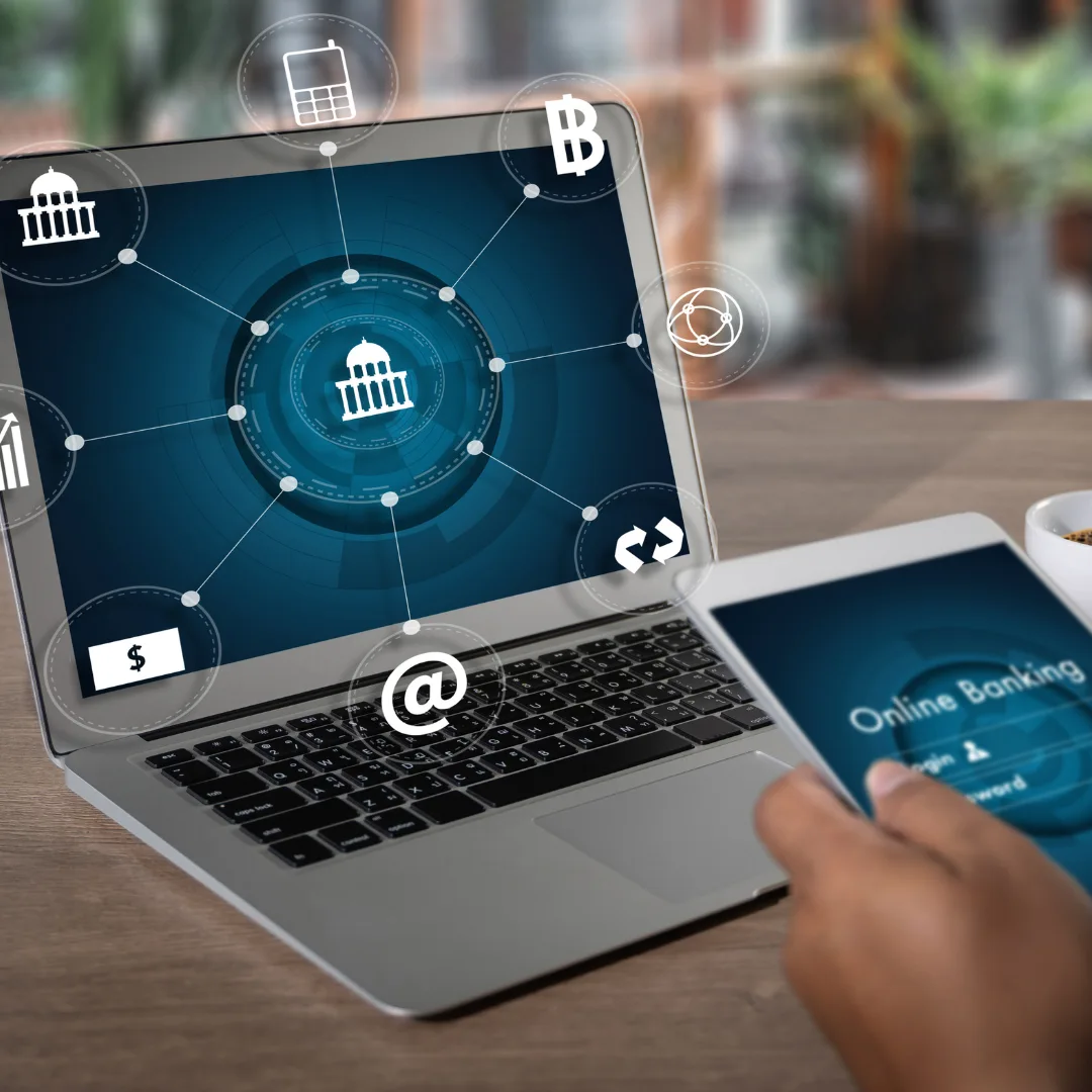 Fintech solutions a perfect technology graphic